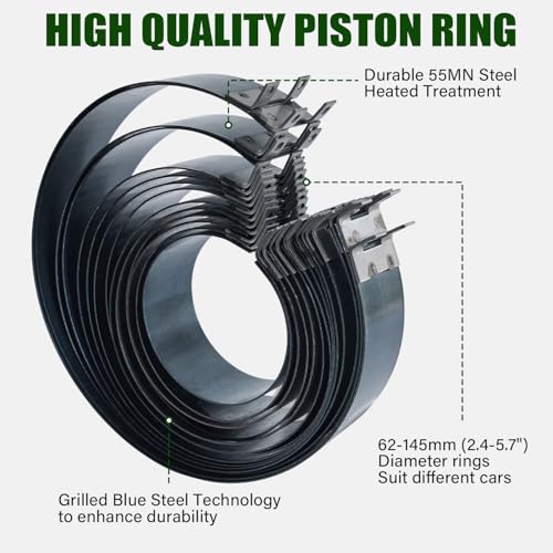 Socpuro Auto Engine Piston Ring Compressor Tool Set with Piston Installer Pliers and 14 Piston Rings(62-145mm) for Car Truck Auto Engine