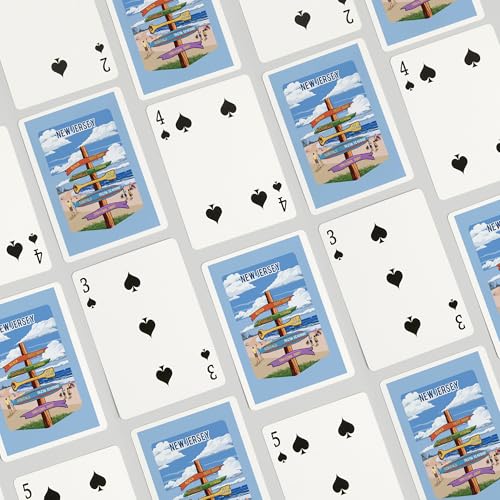 Baraja de 52 cartas tamaño póker New Jersey miniatura 4