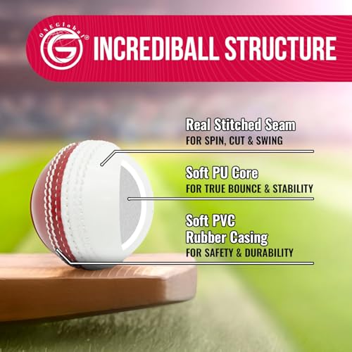 image for ONEGlobal Soft Rubber Cricket Ball for Practice | Outdoor & Indoor Pra