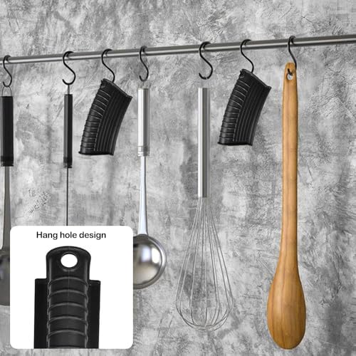 Image of 3pcs Silicone Cast Iron Handle Covers, Heat Resistant & Non-Slip Pot Holder Sleeves, Removable Potholders for Cast Iron Skillets, Tawas & Metal Frying Pans, Reusable Kitchen Cookware Accessories