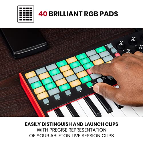 Image of Akai Professional APC Key 25 MK2 25-Key USB MIDI Keyboard Controller for Clip Launching with Ableton Live Lite, 40 RGB Pads and 8 Rotary Knobs, One Size (Pack of 4)