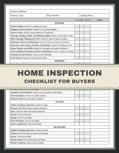 Home Inspection Checklist for Buyers: Pre-Purchase House Inspecti...