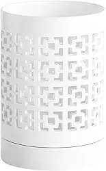 Vasos de orquídea com orifícios, vaso de orquídea, vasos de cerâmica de 10 cm com orifícios, vaso pequeno de drenagem e ventilação com pires, para replantio, plantas internas e externas, mini