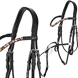 mexikanische trense kavalkade Material: Leder Heinick-Reitsport Trense mexikanisch Schwarz ~ Glow-Blush ~ Vollblut