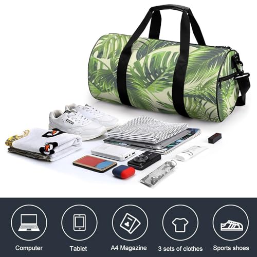 Sac week-end feuilles de palmier au design de voyage