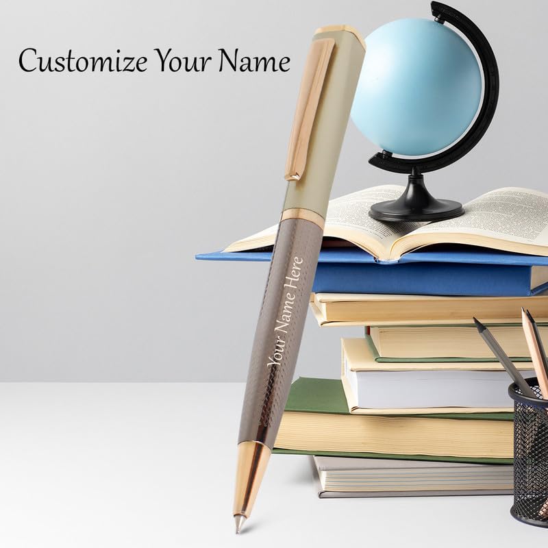 Image of Roshfort Personalized Metal Pen with Blue Ink Signature Pens Customize Print Name Gift SEND DETAIL WhatsApp +91 9631056748.