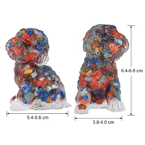 Chien caniche en résine colorée : sublimez votre salon et bureau