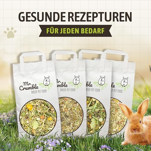 Mr. Crumble Hoppel Mix 5kg – Kaninchen Alleinfutter – Getreidefrei – hoher Rohfaser und Kräuteranteil für Verdauung & Zahnabrieb – 100 % natürliche Zutaten