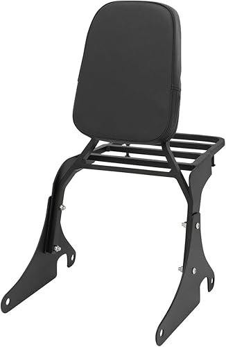 Miniatura 6 de Asiento trasero de motocicleta negro respaldo Sissy Bar respaldo compatible para Kawasaki Vulcan 400 VN400 vulcan 800 VN800