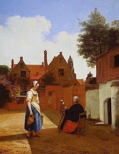 Lienzo de Delft al anochecer de 60x90cm: llena tu hogar de calma y arte clásico