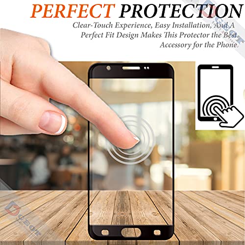 Image of Edge to Edge 11D Tempered Glass Screen Protector for Samsung Galaxy J5 Prime (Black)|With Easy Installation Kit|Impact Absorb|Full Adhesive Glass (Pack Of 2)