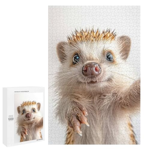 Puzzle pour adultes 1000 pcs avec découpe de précision hedgehog selfie