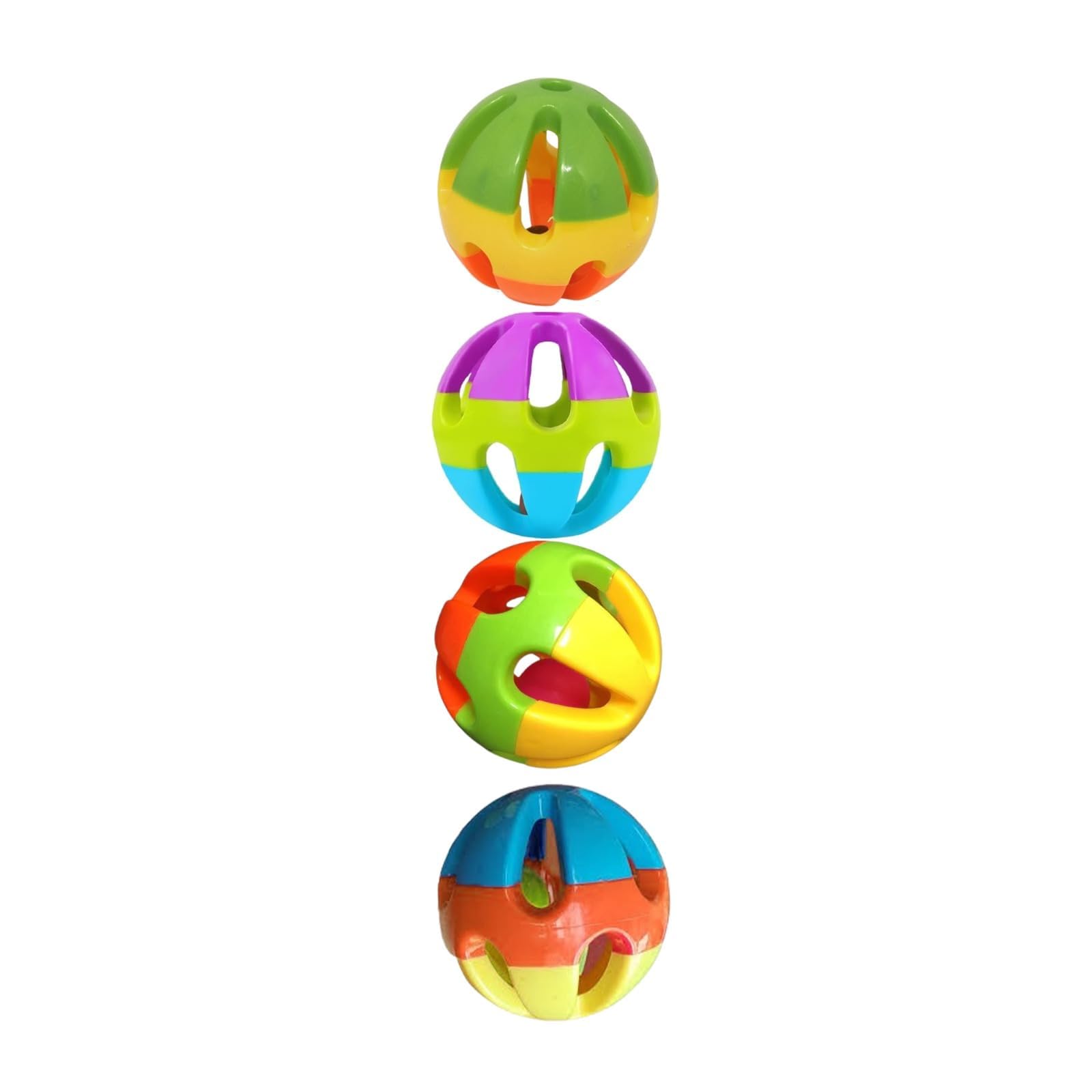 MIXEL Tough Durable Rigid Plastic Play Balls for Dogs, Cats, Lightweight, Vibrant Colour, Indoor & Outdoor, Easy to Clean (1 Pack)