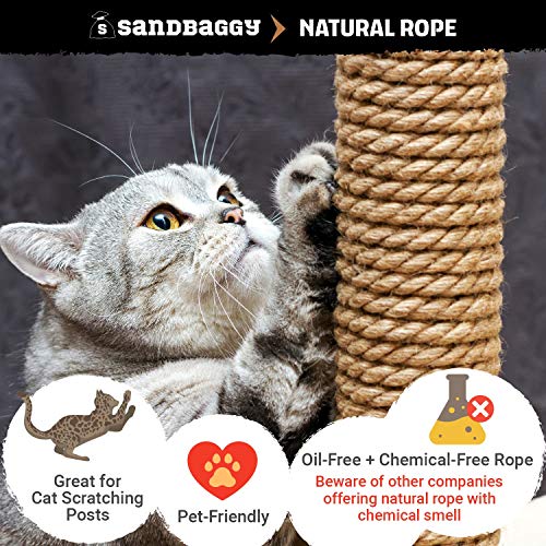 Sisal Rope Twine 1/4 inch x 500 ft Industrial Grade for Cats