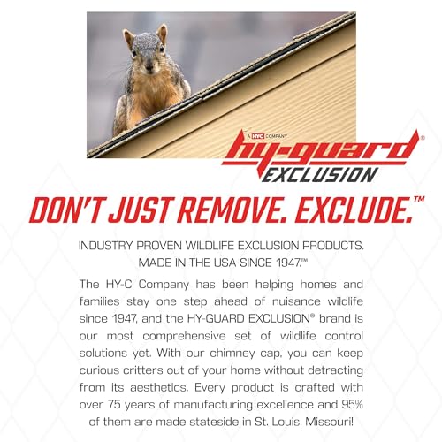 HY-Guard Edelstahl Schornsteinkappe - HY-C Kaminabdeckung, einzelne anschraubbare Kaminabdeckung, Kaminabzugsabdeckung zum Aufpassen auf vorhandene Rauchabzugsfliesen, Schornstein-Entlüftungskappe mit