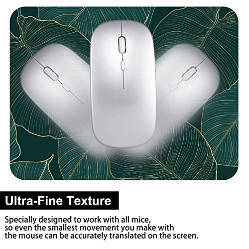 Image of Audimi Small Mouse Pad 6 x 8 Inch, Mini Mouse Pad Thick for Laptop Wireless Mouse Home Office Travel, Portable & Washable (Tropical Leaves)