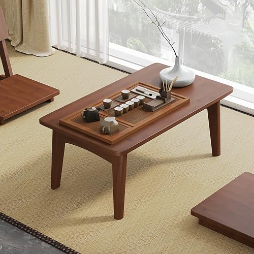 KDBT 折りたたみローテーブル 天然竹製 加厚設計 コンパクト 軽量 頑丈 向け おしゃれ コーヒーテーブル ミニテーブル )て不要 完成品 和室 リビング 対応 ナチュラル シンプル デザイン センターテーブル ちゃぶ台 座卓 ミニデスク 角が丸い イ