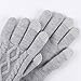 Women'S Autumn Winter Fashion Gloves, Double Thick Knitted Warm Hand Protection,Black,One Size,Light Grey,One Size