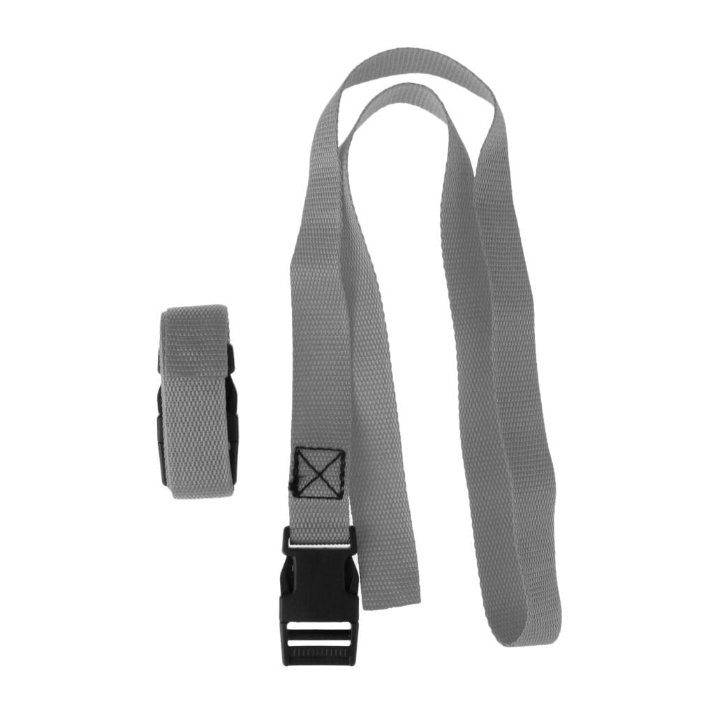 SM SunniMix 2x Golfer Golf Trolley Bag Straps Webbing Belt Band with Buckle Accessories - 1m x 25mm - Select Colors, grey