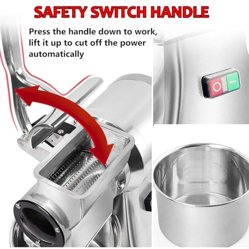 Rallador eléctrico para queso de 550W de alta capacidad miniatura 4