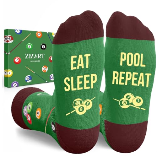 Zmart Billiards Gifts for Men Women - Gifts for Pool Players Owners Billiards Accessories Equipment Socks Stocking Stuffers