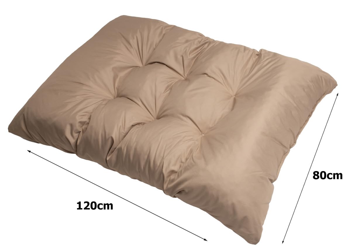kruger - Cuscini per Pallet – per Divani, Sedie e Amache – Cuscini da Giardino Impermeabili – Tessuto Idrorepellente e Anti-UV (Beige, Cuscini SET 120x80 + 120x40 cm)