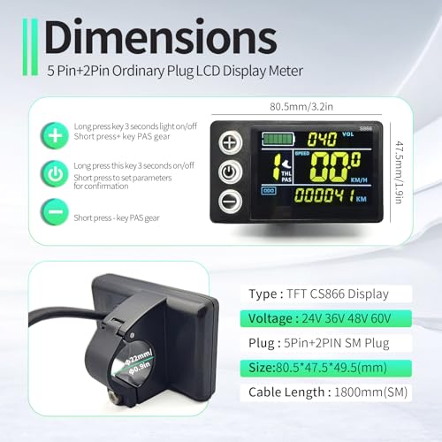 36V/48V 45A Brushless Controller with Color LCD