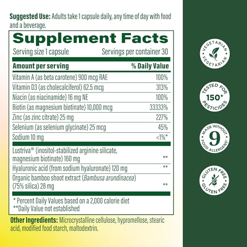 MegaFood Hair Growth Lustriva Capsules