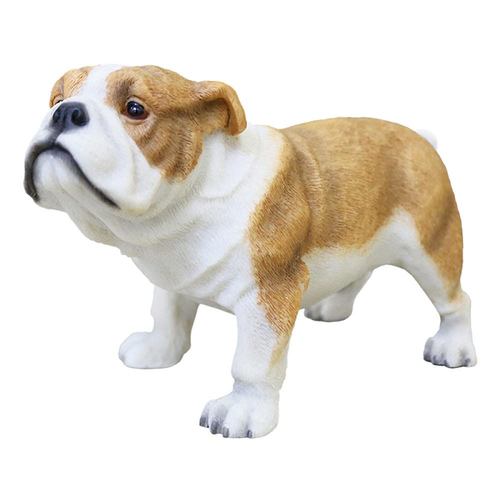 YNIYUJKL Statue Stunning Home Garden Ornament Sculpture Decoration Decorative For Yard And Garden British Bulldog Dog Model British Fighting Car Decoration British Bulldog Lucky Resin