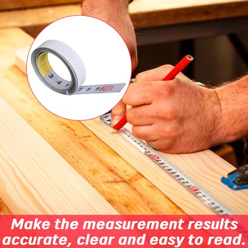 2 Stück Maßband Selbstklebend,3m Selbstklebendes Maßband,Weiß Massband Klebend,Metrisches Massband,Für Vermessung Werkbänke(Rechts Nach Links, Links Nach Rechts, Der Middle Zu Beiden Seiten)