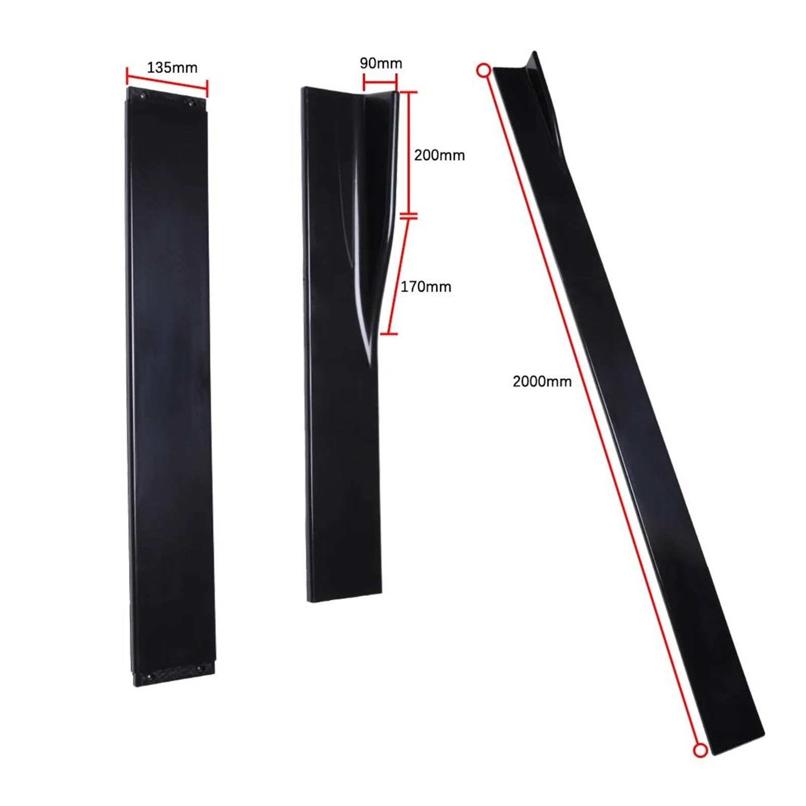 Minigonne Laterali Per Nissan Per SENTRA Per Altima Per Maxima 6pcs 2m Minigonne Laterali Universali Per Auto Winglet Estensioni Splitter Grembiule Per Il Corpo Labbro Gonne Laterali