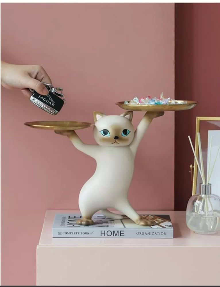 美品シャム猫樹脂製置物オブジェ猫まるで生きている様な丁寧な作り