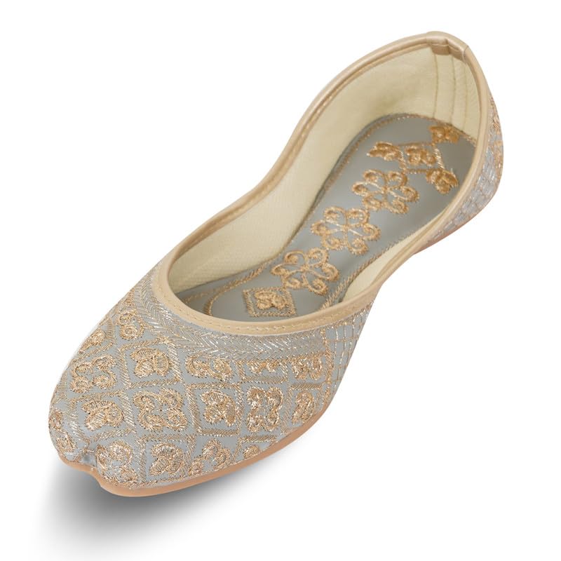 Image of DFR Women Juti | Embroidered Rajasthani Mojari Girls Shoe