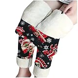 riou Mujer Leggings Invierno Cintura Alta con Forro Polar Grueso Pantalones de Térmico Pantalón Elásticos Forrado de Terciopelo Pants Deportivos