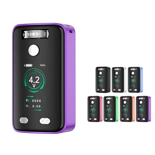 Yocan UNI 3.0 Box Mod 510�X���b�h�Ή� 650mAh ���[�L���� ���j Type-C�[�d 1.93�C���`HD�A�j���[�V������� �����E�������Ή� 1.8V-4.2V ���C510�A�_�v�^�[�t�� (Violet)