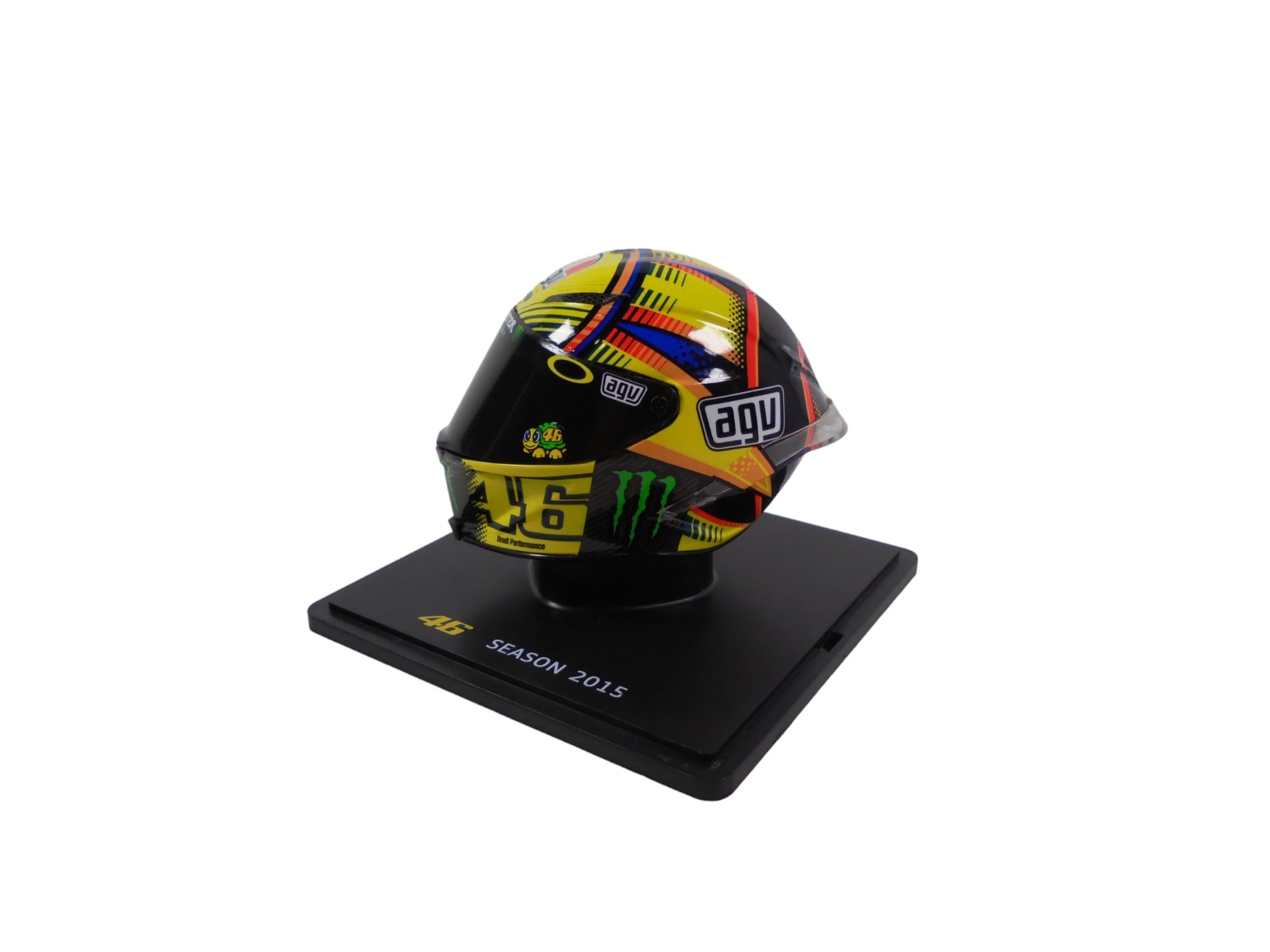 OPO 10 - Valentino Rossi Moto GP Saison 2015 Helm im Maßstab 1:5, kompatibel mit Yamaha YZR-M1 – CR002