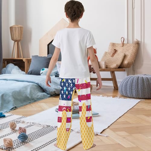 Boy's Pants Cute Pattern Jogger Pants Elastic Waist Long Bottoms Trousers with Pockets 6-14 Years3
