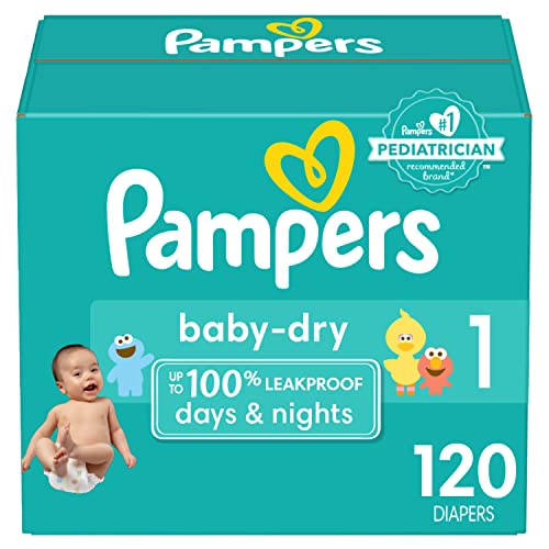 Image of Pampers Baby Dry Diapers Size 1/Newborn 120 Count