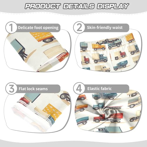 KLL Cartoon Trucks Motorcyles Toddler Girls' Legging Comfortable Full Length Workout Pants Exercise3