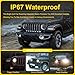 Fullux 7 Inch 7'' LED Headlights Compatible with 2007-2015 Jeep Wrangler JK 2 Door/1997-2006 Wrangler TJ/1976-1986 Wrangler CJ-7 Black Housing 2PC Replacements