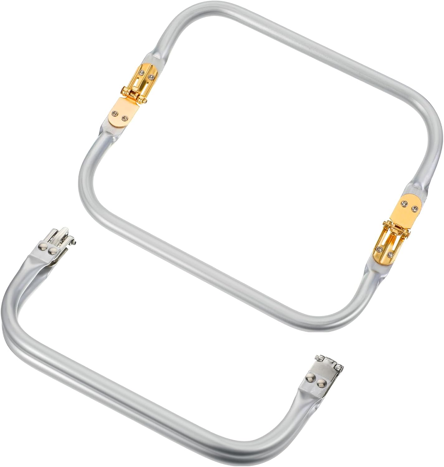 2PCS 8" Clutch Clasp Frame, Metal Purse Frame, Rectangle U-Shaped