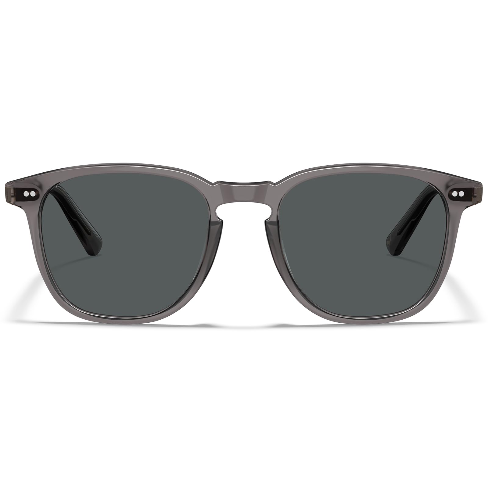 CARFIA Vintage Polarisierte Sonnenbrille Herren Rechteckigen Acetatrahmen | UV-Schutz Fahrerbrillen，Anti-Blendung，Grau grün Linsen Für Autofahren, Angeln, Wandern