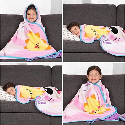 Gabby's Dollhouse Cakey And Pandy Kids Bedding Super Soft Micro Raschel Throw, 46 In X 60 In, By Franco #TOP4