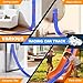 DKOXT 15 Ft Flexible Race Track for Kids, DIY Car Track Set with 2 Toy Cars & 3 Suction Cup Ramps, Easter Basket Stuffers for Teens & Boys Girls, Creative Easter Gifts for Kids, Blue & Red