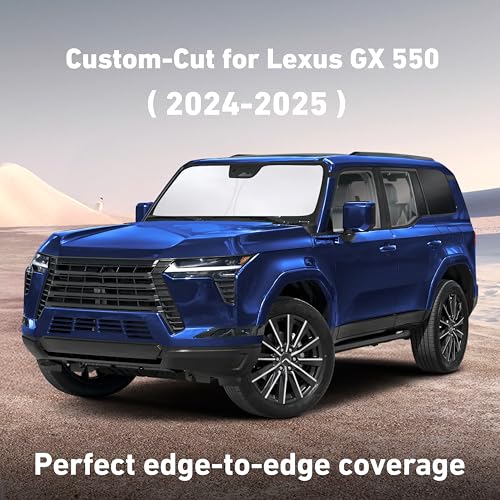 Image of EcoNour Windshield Sunshade Compatible for Lexus GX550 2024 2025, Sun Visor for Front Windshield & Window Sun Shade Cover, UV Heat Blocker & Protector, Car Accessories