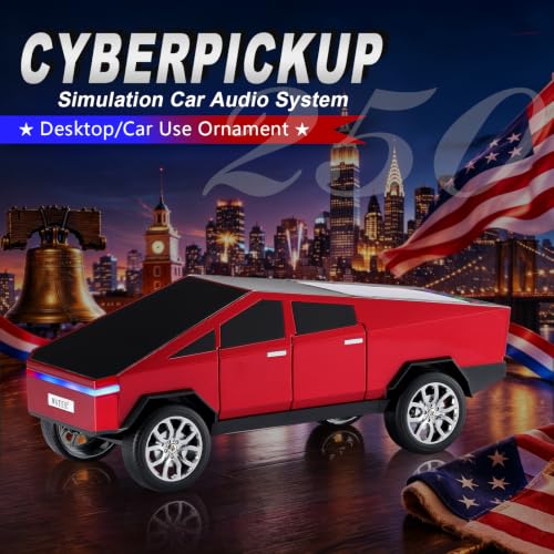 Image of WSTER WS-580 Cyberpunk Truck Bluetooth Speaker with Display (Red)