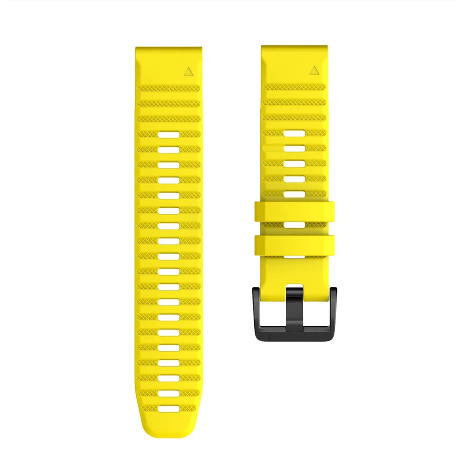 Bracelet silicone Garmin Fenix 7 6 5 en jaune 20mm interchangeable