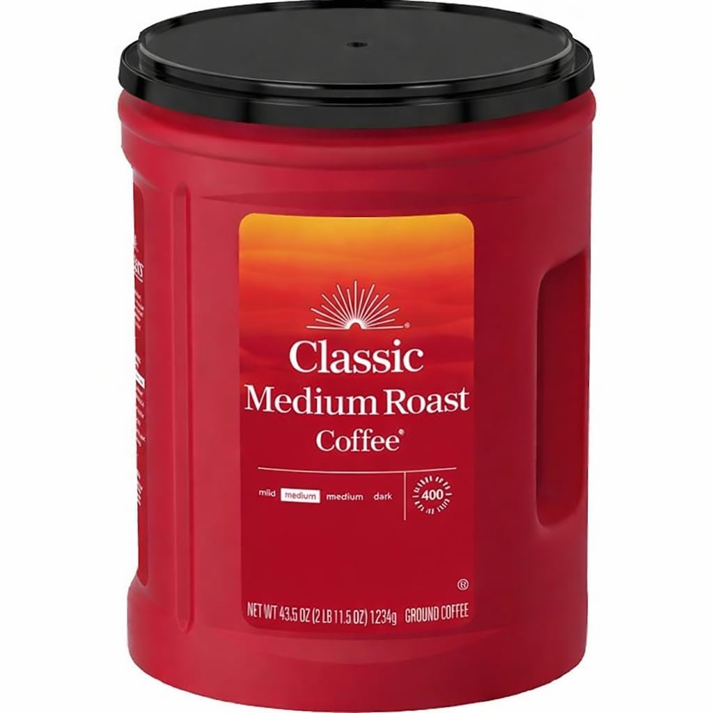Fogers Classic Medium Roast Ground Coffee, 43.5 oz, Caffeinated + Exclusive ‘Thank You’ Sticker by MEELTA