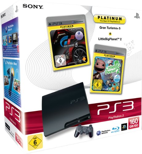 Sony PlayStation 3 Slim 160GB   juegos de PC (PlayStation 3, 256 MB, XDR, Blu Ray, 160 GB, 10, 100, 1000 Mbit/s) Negro