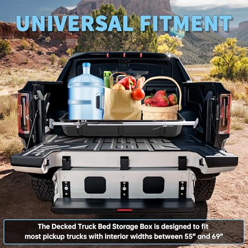 image for HECASA Adjustable 55-69 inch Truck Storage Box Compatible with Ford Ch